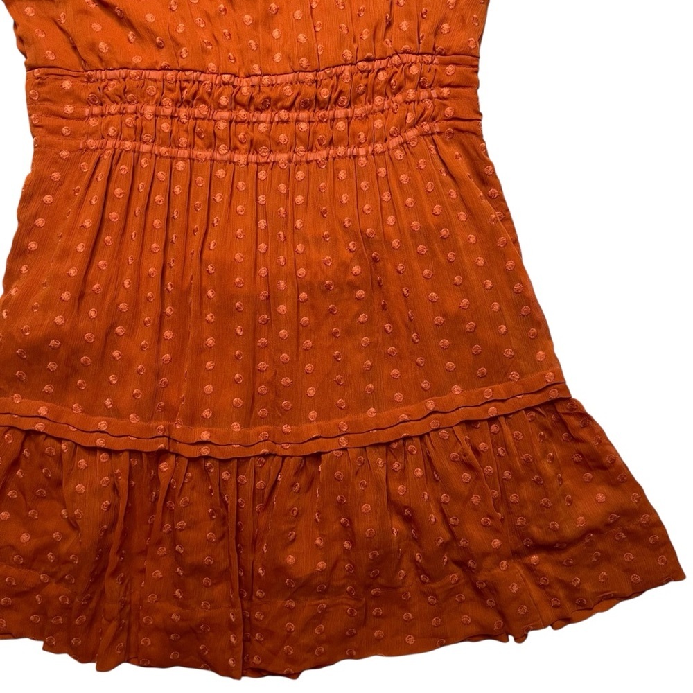 By Anthropologie Terra Cotta Orange Somerset Mini Dress SZ L ASO Cassandra Lee - Picture 7 of 13